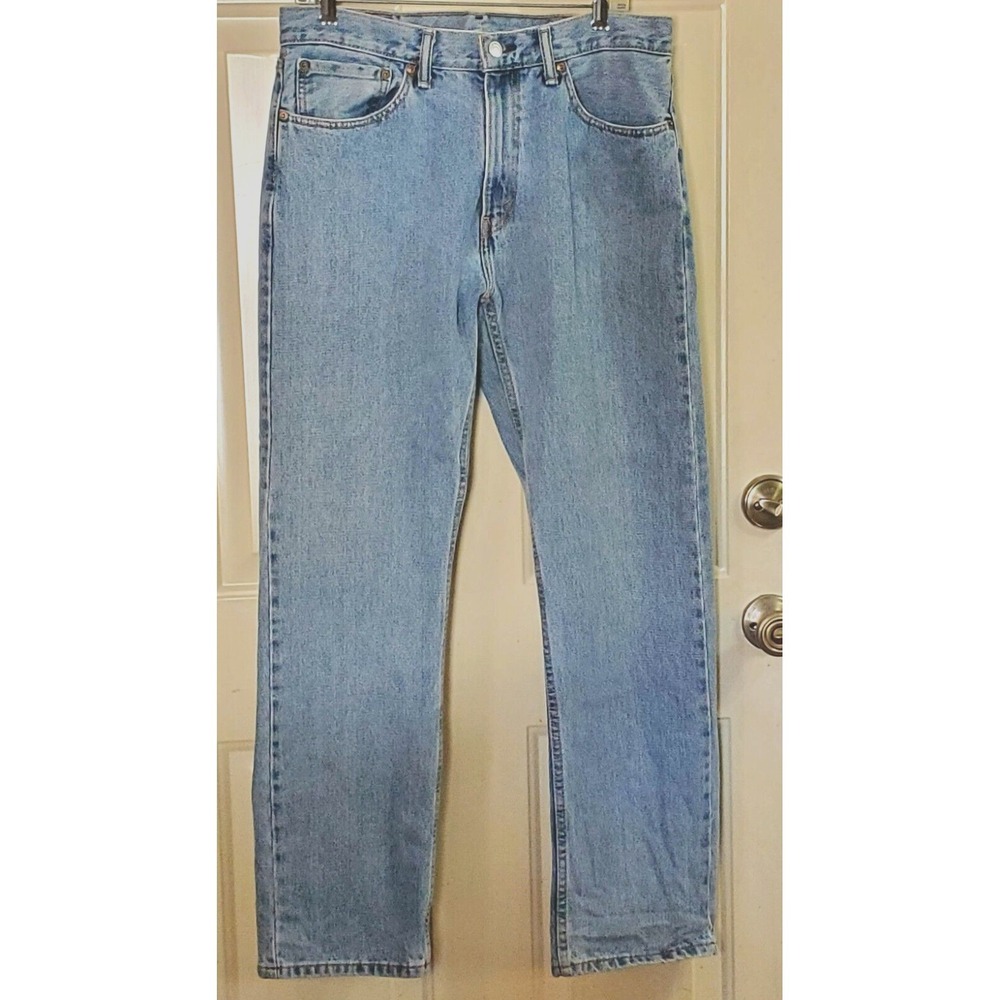 Vtg Levi's 505 Jeans Men's 34x32 Straight Retro Denim History Printed Pocket Tag - Picture 3 of 14